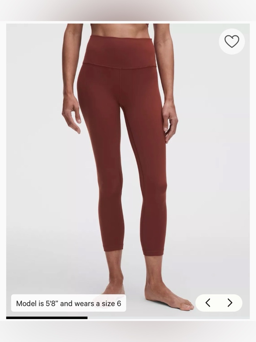 lululemon athletica High-Rise Capri Leggings in Rust